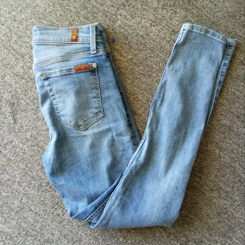 7 for all mankind the ankle skinny size 25